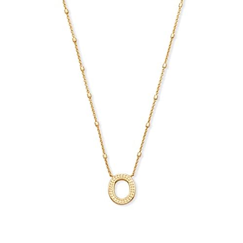 Kendra Scott Letters A-Z Pendant Necklace for Women, Fashion Jewelry, 14k Gold-Plated Brass