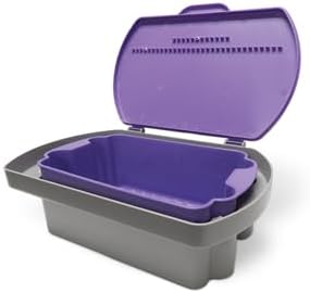 Professional Large 1Gallon Steri-Container Instrument Sterilizer Box Durable Plastic Case with Soaker Tray (Purple)