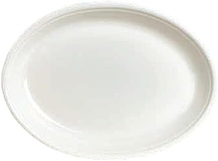 Steelite Anfora A400P115 Polar White 14" Buffet Platter - 12 / CS