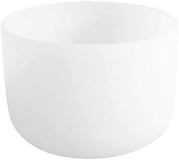 ENERGYSOUND 432Hz Perfect Pitch B Note Crown Chakra Frosted Quartz Crystal Singing Bowl 8 inch mallet and o-ring included