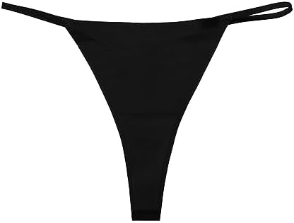 Seamless Thong for Women No Show Thong Underwear Soft G-String Low Waist T-Back Thong Panties