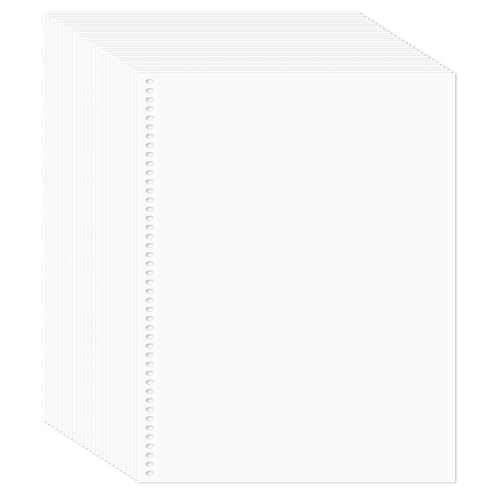 PrintWorks 04147 Punched Paper 8.5 x 11 Letter Size, 44 Oval Hole GBC Punch, 24 lb White Bond Paper, 2500 Sheets per Carton