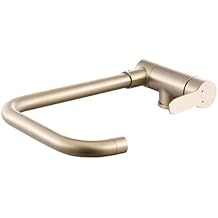 Kitchen Faucet Folding Inside Window Brushed Gold Stainless Steel Swivel Sink Faucet A