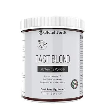 FAST Blonde (10 Minutes) Tub 9+ Level Hair Lightener Powder, Lightening Bleach for Dark, Brown, or Black Hairstyles, 17.6 oz
