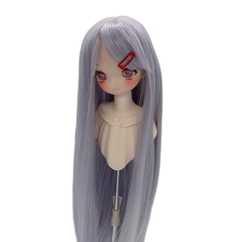 Yutotue 13 Dolls Wig Straight Long Hair with Bangs for 13 BJD SD Fashion Dolls DIY Wigs Blue 2#