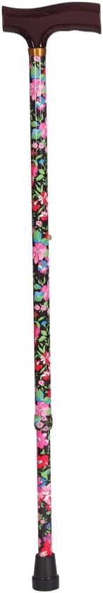 DMI Lightweight Aluminum Adjustable Walking Cane with Derby-Top Handle for Men and Women