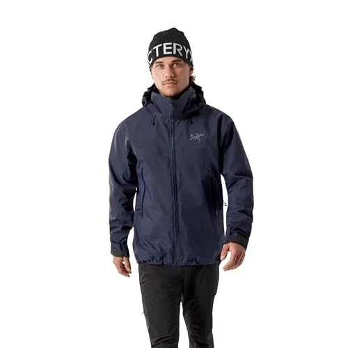 Arcteryx Beta AR Mens Jacket | Waterproof, Windproof Gore-Tex Pro Shell Mens Winter Jacket with Hood for All Round Use | Black Sapphire, Small