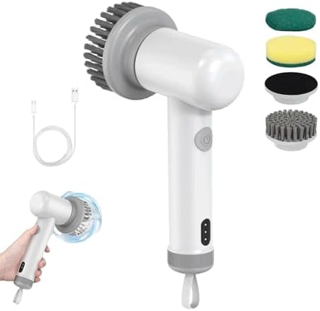 Synoshi Power Spin Scrubber Power Spin Scrubber Electric Spin Scrubber Cordless for Tile Sink Bathroom Floor Grout Countertop