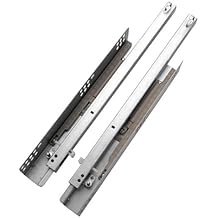 Drawer Slides, undermount Drawer Slides, Hidden Slide Drawer Runners Concealed Undermount Bottom-Mount Soft Close Full Extension Drawer Slide(450mm/18inch)