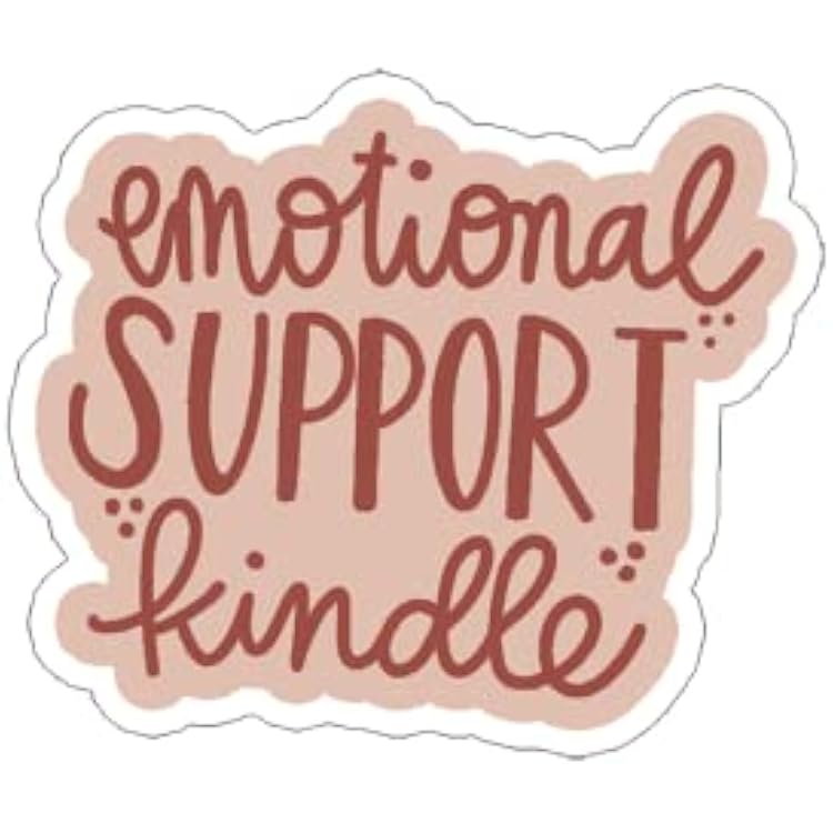 Emotional Support Kindle Vinyl Sticker, Stickers for Laptop, Book Lover Gift, Water Bottle Sticker, Reading Decal, Bookish Gift