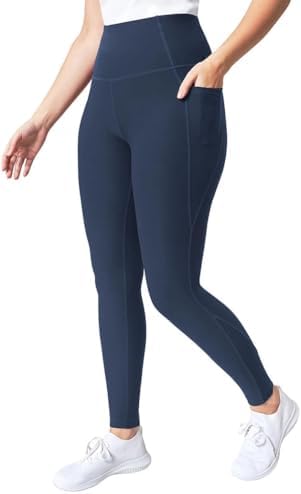 Mondetta Leggings for Women - Yoga Leggings - Gym Workout Athletic Yoga Pants with Pockets - Basket Weave Tight