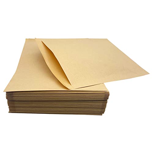 Kraft Paper Cookie Bags Flat Glassine 3.9 x 5.7-inch Wax Treat Snack Bags for Candies Chocolate Pastries Potato Chips Dessert100Pcs