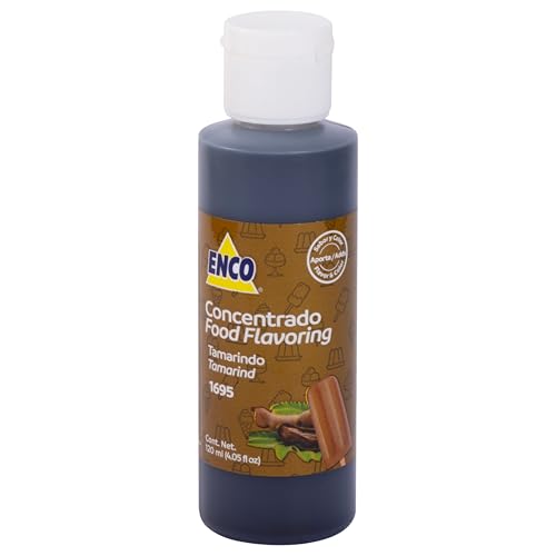ENCO Flavoring 4.05 fl.oz 120ml for ice cream, popsicles, aguas frescas, jellies, and more adds flavor and color Tamarind