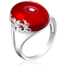 Natural Clear Transparent Crystal Ring for Women,S925 Sterling Silver Edged with Flower Vine Thick Genuine Quartz Gemstone Turkey Ring Jewelry