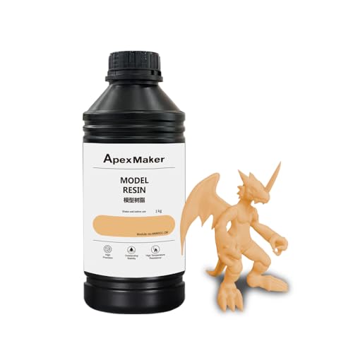 3D Printer Resin, Photopolymer Resin, High Precision, Low Odor, Rapid Cure for LCD DLP SLA 3D Printers - 385-405nm UV Curing Technology, Premium Quality Liquid Resin - 1000g, Orange