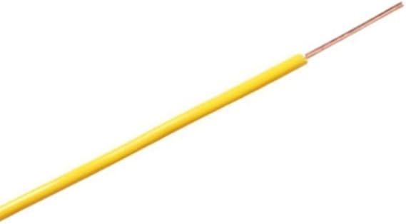 Trunking Solid Insulated Electric Wire 30AWG 10AWG 0.06mm 6mm Square Electronic Cable, Copper Single Strand Single Core Hard Line Connector Loom (Color : Yellow, Size : 17AWG 1mm2)