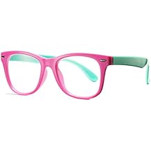 COASION Kids Clear Glasses for Little Girls Boys, Geek Fake Nerd Eyeglasses for Costume (Age 3-12)