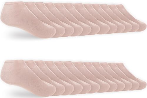 Kids No Show Socks for Boys & Girls Soft Cotton Blend Breathable, Durable & Comfortable 6, 8, 12 or 24 Pairs