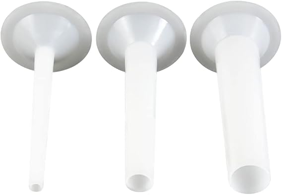 GSHLLO 3 Pcs Plastic Meat Sausage Stuffer Tubes Manual Sausage Maker Filler Tube Sausage Stuffing Making Funnel for Homeuse Cooking