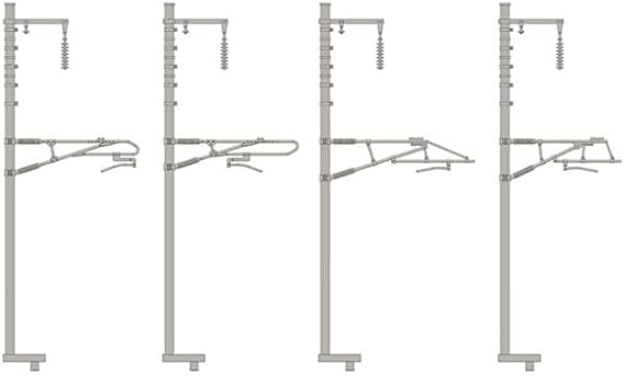 TOMIX 3280 N-Gauge Single Line Pillar, Shinkansen Type, Set of 24, Diorama Supplies