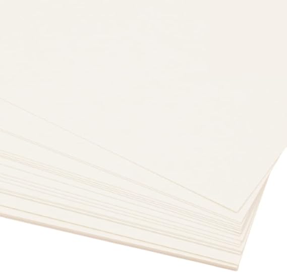 Craftelier - Pack of 25 Double Sided Cardstock | Ideal Material for Card Making, Scrapbooking and Craft Projects | Weight 250 gsm | Size 30,48 x 30,48 cm (12" x 12") - White Ivory Colour