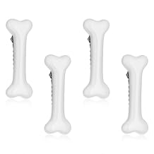Mabor 4Pcs Bone Hair Clip White Bones Hairpins for Women Hair Accessories for Halloween Cosplay Costume Party Daily Wear Hair Pins White Dog Bone Alligator Clips