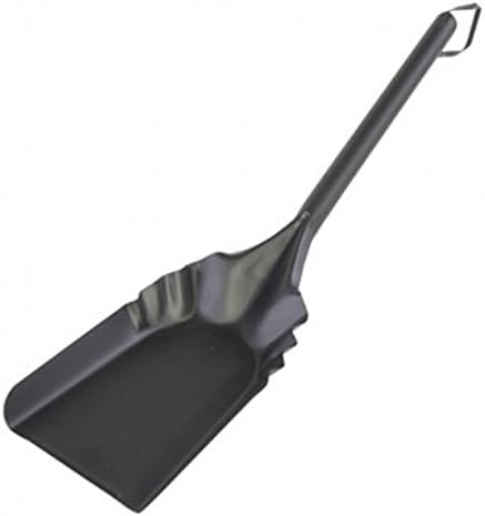 Rocky Mountain Goods Fireplace Ash Shovel Long - 20 - Heavy Gauge Steel - Heat Resistant Paint/Finish - Leather Hang Strap - Coal Shovel for Wood Stove (1)