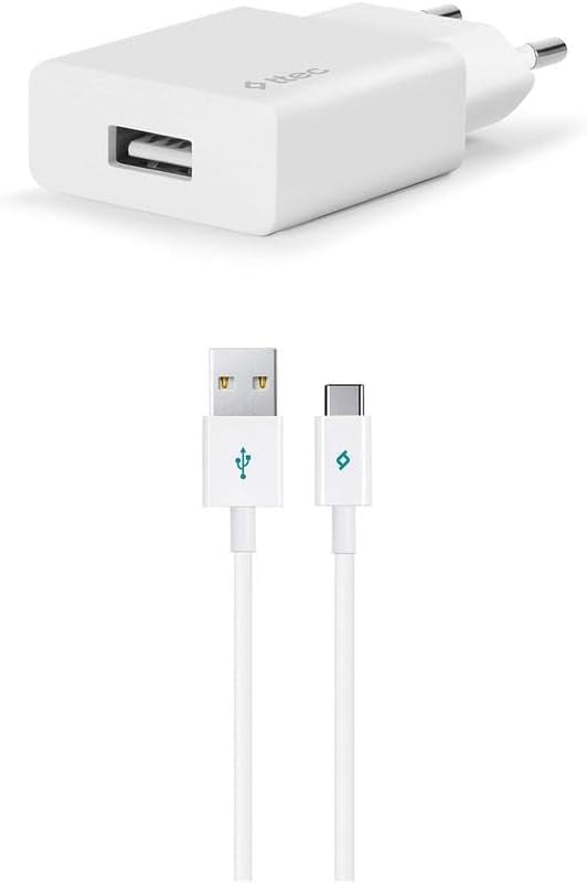 ttec SmartCharger Seyahat Şarj Aleti, 2.1A ve Type-C, 120cm Kablolu, Beyaz