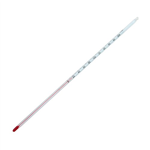 Transparent High Precision Glass Thermometer 200 Celsius Degree Length 300mm Laboratory Chemistry Glassware