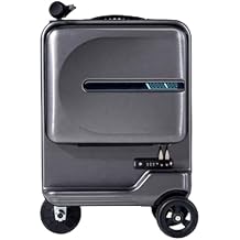 20 inches Smart Ride-On Automatic Luggage 20 Inch Rechargeable Battery Suitcase for Airports, City Travel and Business Trips with USB Charging Port