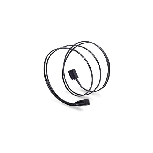 SilverStone Technology SST-CP11B-500 Ultra Thin 6Gbs Lateral 90-Degree SATA Cables with Custom Low-Profile Connectors CP11B-500,CP11B-500 - Black 500mm