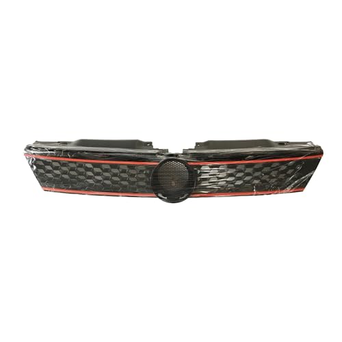 Front Grille 5C6853653A WRed Trim for 2011 2012-2014 VW Jetta Hex Mesh 2.0L 1984CC l4, Black