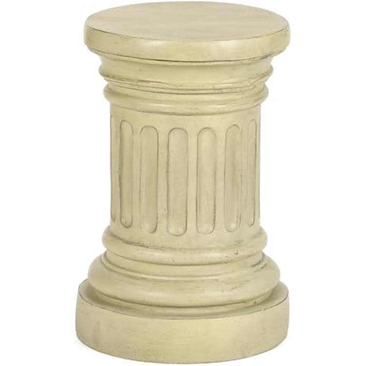 18 Tall Roman Column Pedestal Stand, Heavy Duty Magnesium Oxide Plinth, Weatherproof Outdoor Garden Pedestal Stand for Statues, Sculptures Sturdiness Column Plinth Base Statue Riser