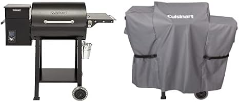 Cuisinart Grill Bundle - Wood Pellet Grill & Smoker - 465 sq. inch Cooking Space & Pellet Grill Cover