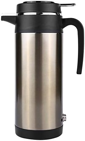 Electric Car Kettle, 1200ML 12V Stainless Steel Electric Incar Heater, Portable Travel for Coffee, Tea, Water, Milk, On-the-Go Coffee Heater, Perfect for Drivers, RV Camping, Office Use, Compact and
