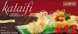 Shredded Fillo (Phyllo) Dough Kataifi CASE (12 x 1 lb)