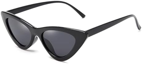 Cateye Sunglasses for Women Fashion Vintage Triangle Sun Glasses Retro Narrow Plastic Frame