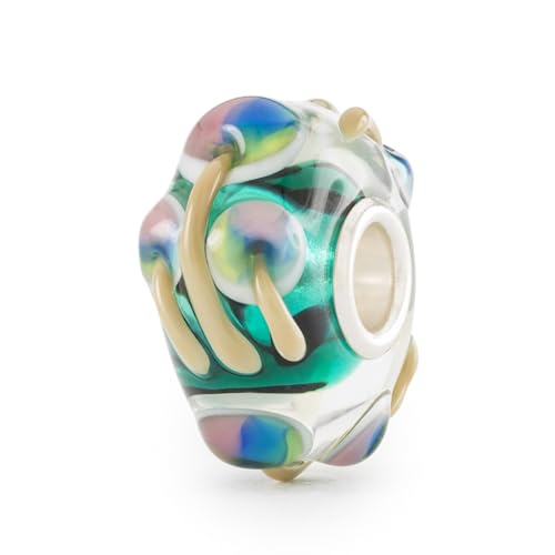 TROLLBEADS Mushrooms of Poise - Graceful Forest-Inspired Charm | Authentic Brand Charm | Glass | Walk the Journey Collection | Design by Tenzin Phuntsok and Kalden Chophel