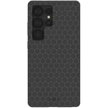 Pela | Phone Case Compatible with Samsung Galaxy S25 Ultra | Artsy Collection| Supports Wireless Charging | Cute Eco Friendly | Black Hexclad