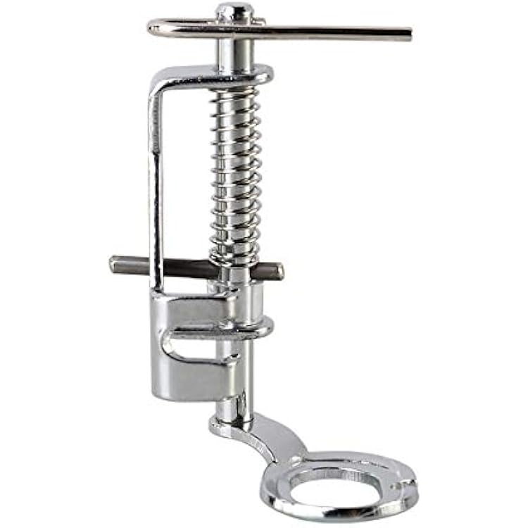 Large Metal Free Motion Quilting Darning Sewing Machine Presser Foot - Fits All Low Shank Singer, Brother, Babylock, Euro-Pro, Janome, Kenmore, White, Juki, New Home, Simplicity, Elna and More