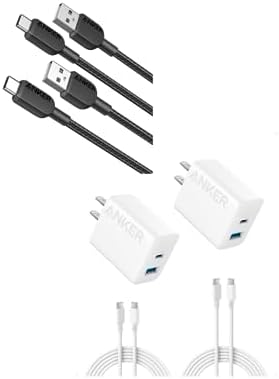 Anker USB C Cable 2 Pack 2-Pack 20W Charger- White