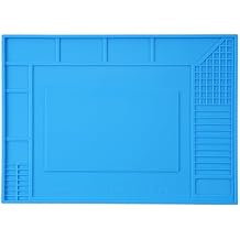 Noah Premium Heat Resistant Soldering Mat 932F,Silicone repair Mat for Soldering Desoldering,Cell Phone, Laptop Repair, 11.8''x8.3'',blue
