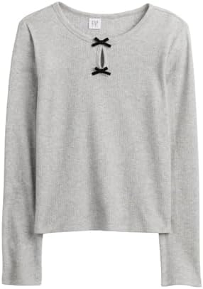 GAP Girls' Long Sleeve Waffle Top