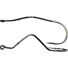 Mustad Super Death1X Strong Soft Plastics, Forged 2/0, Black/Nickel