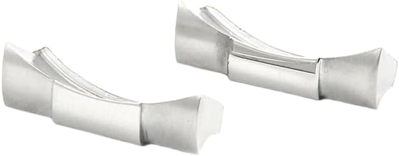 2Pcs Curved Ends Watch Band Link Stainless Steel Watch Strap Repair Parts for Rolex SUB Daytona