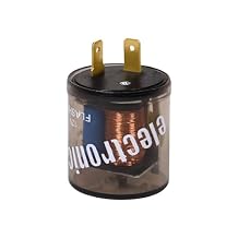 LED Flasher Relay 2 Pin 12V Electronic LED Turn Signal Flasher Blinker Relay 2-terminal for Cars Trucks Motorcycles, Two Prong Round (4pcs 2-pin, Without Ground Wire)