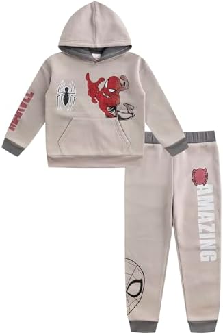 Marvel Spider-Man Boys Hoodie and Pants Set for Toddlers and Big Kids