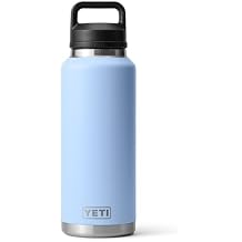 YETI Rambler 46 oz Bottle, Leakproof, Vacuum Insulated, Stainless Steel with Chug Cap, Black Forest Green
