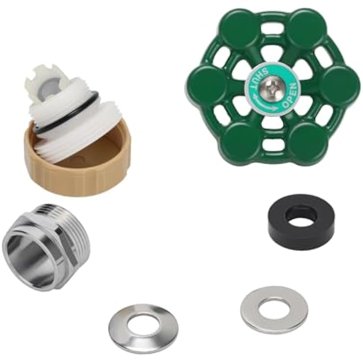 Watflow Frost Outdoor Faucet Repair Kit, Hose Bib Replacement with 34 GHT Outdoor Faucet Cap for Anti-Siphon Sillcock Valves, Anti-Leak Metal Handle Easy DIY Repair