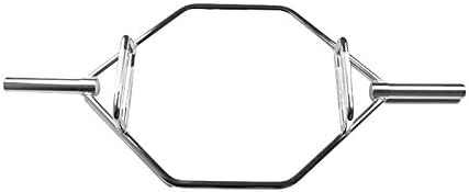 Barbell Olympic Trap Bar, 2" Hex Weight Lifting Trap Bar, Hex Bar, Stiff Bar, Hard Pull Bar, 750 lbs Color : Silver